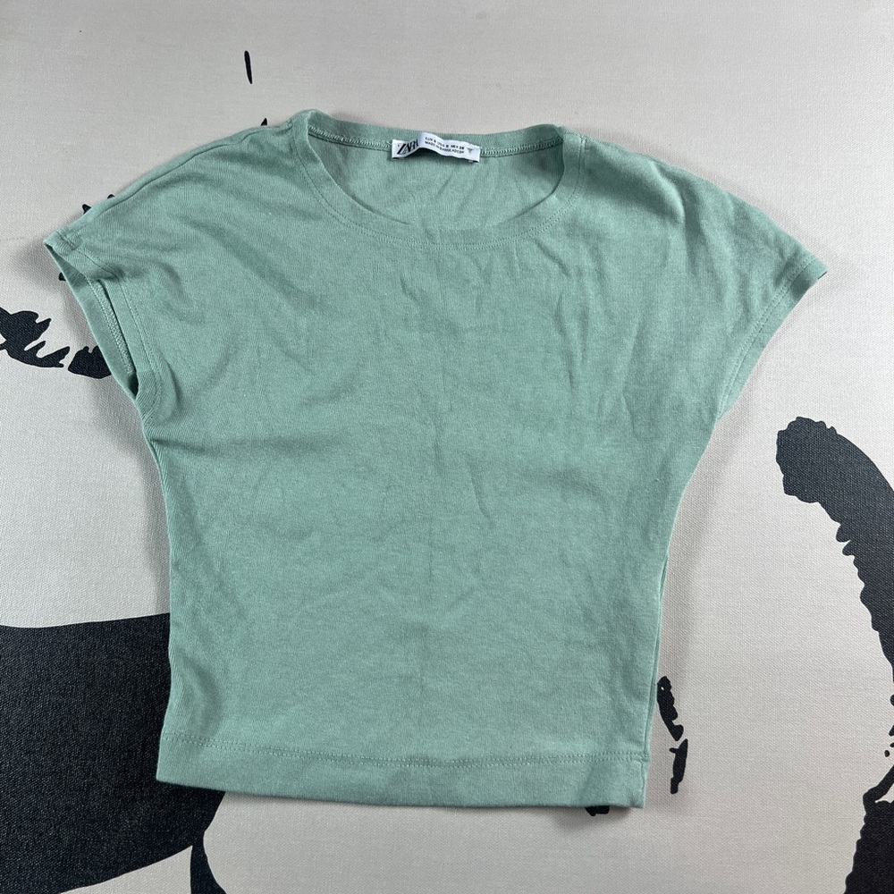 Zara Mint Green Short Sleeve Tee
